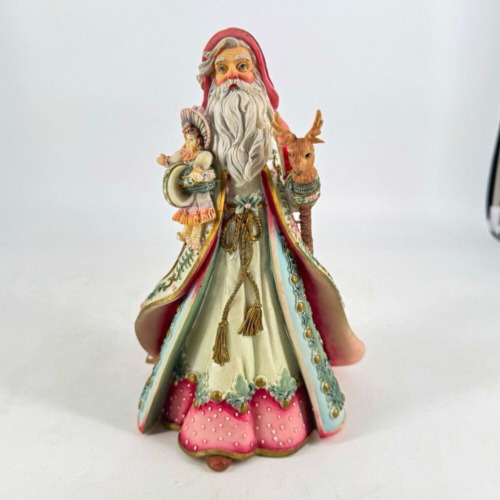 San Francisco Music Box Ellen Kamysz Victorian Santa Claus Wind Up Figurine